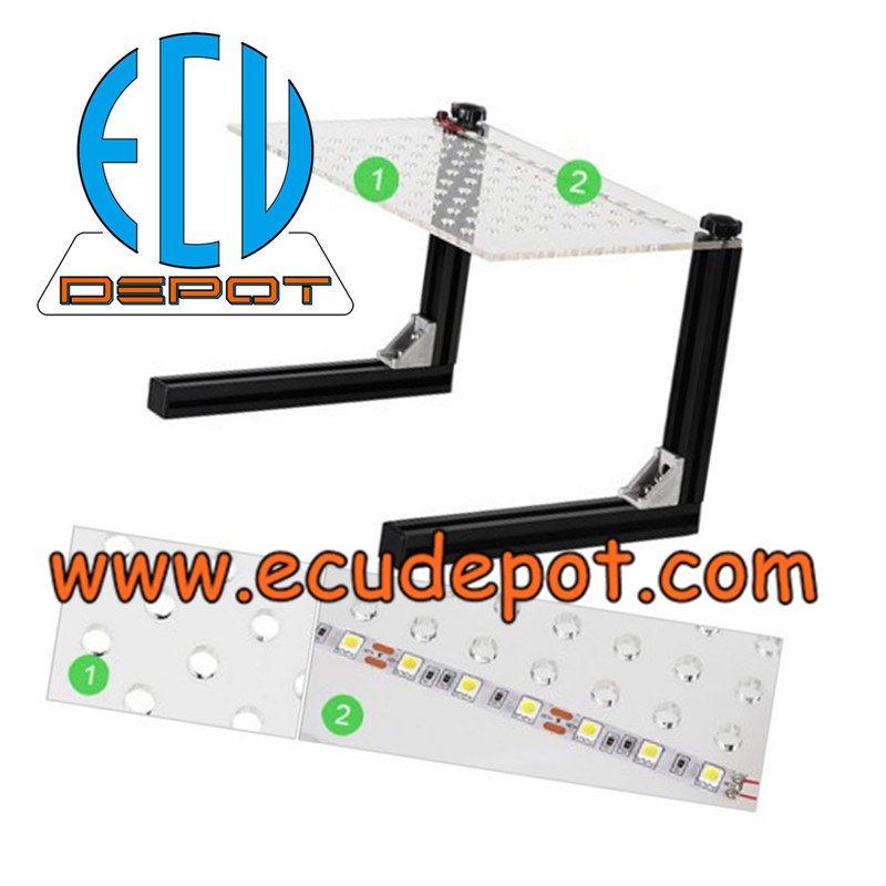 Telaio BDM Con Adattatori – Supporto In Alluminio Per Programmazione ECU – Per Modding Auto E Strumenti Come Dimsport E KESS