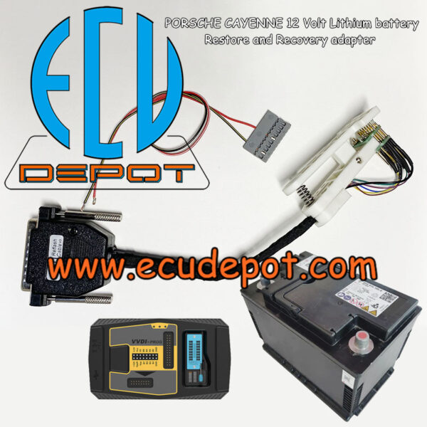 PORSCHE 12 Volt Lithium battery failure repair adapter VVDIProg LG Chem recovery tools