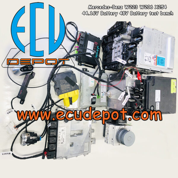 Mercedes-Benz W223 W206 X254 GLC 44.16V 48V battery ECU ABS PTCU EZS test platform